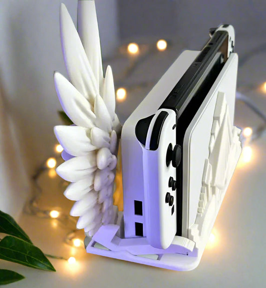 🎮 Art Deco Dock – Elegant Stand for Switch 3D Printed In Multiple Color Options🎮
