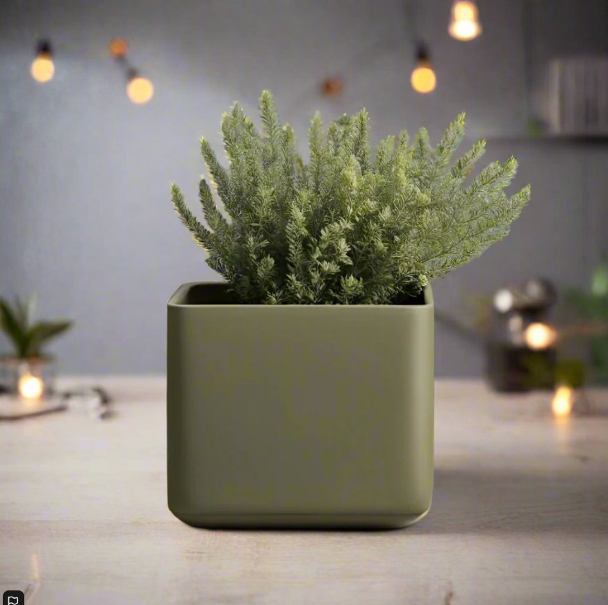 β¬ Minimalist Cube Planter β Modern Elegance for Small Plants 3D Printed In Multiple Color Options