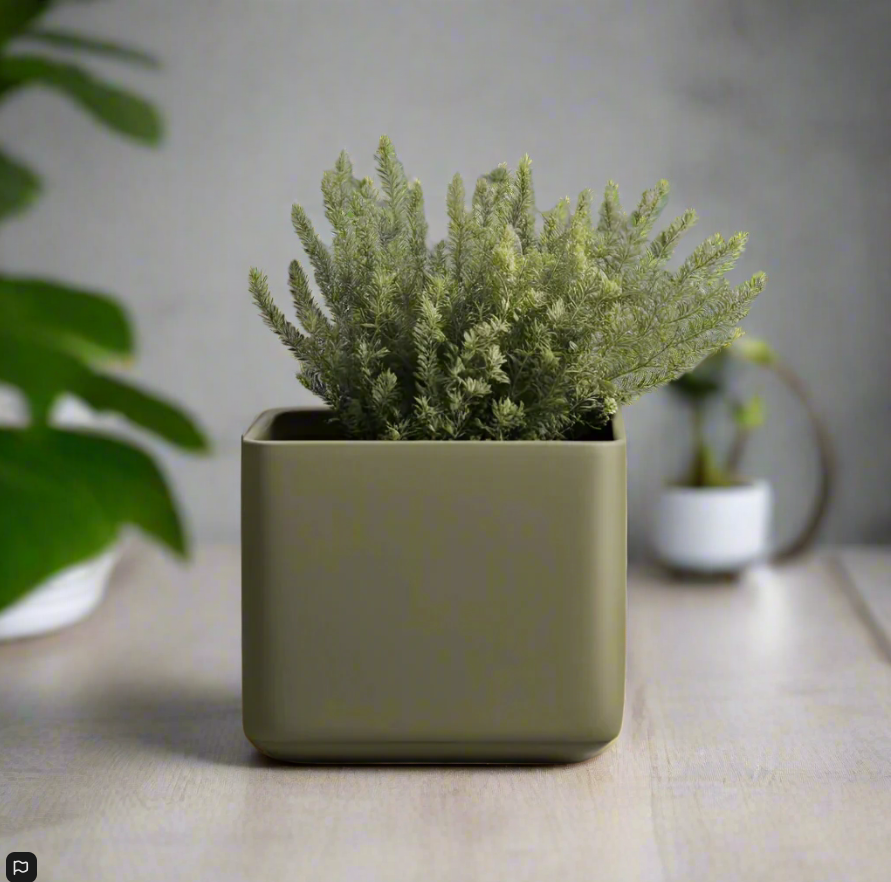 β¬ Minimalist Cube Planter β Modern Elegance for Small Plants 3D Printed In Multiple Color Options