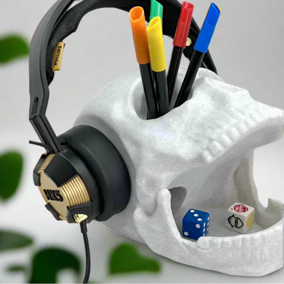 ๐ Skull Multi-Holder โ Bold Organizer for Controllers, Headphones & More 3D Printed In Multiple Color Options๐ฎ๐ง๐๏ธ