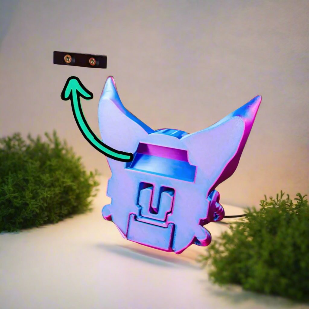 😼 Cyber Cat Headphone Holder – Futuristic & Functional Accessory 3D Printed In Multiple Color Options🎧