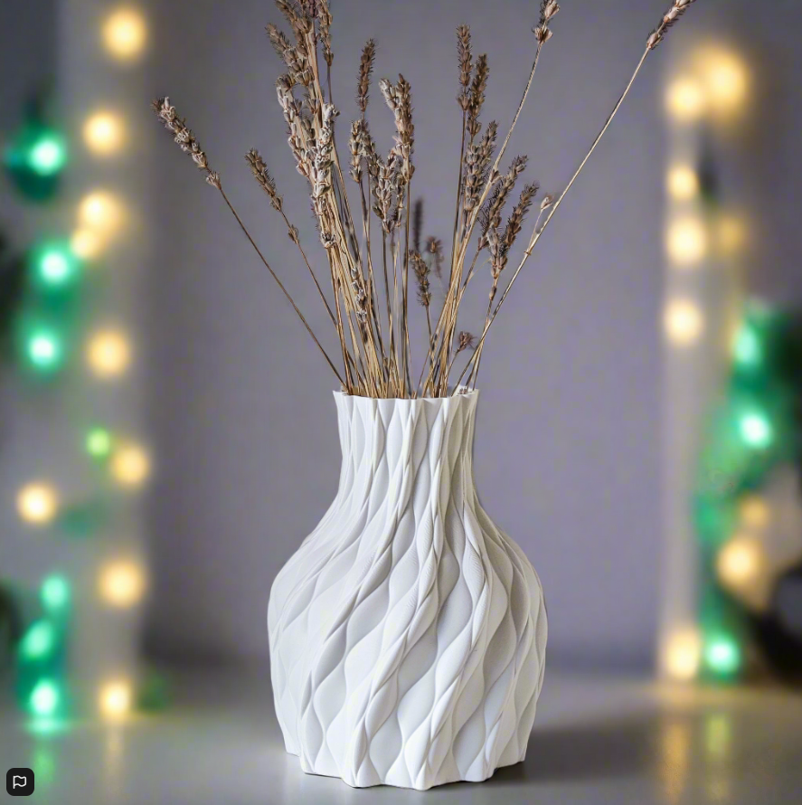 🌿Curved Vase – Modern Elegance for Your Home ✨3D Printed In Multiple Color Options