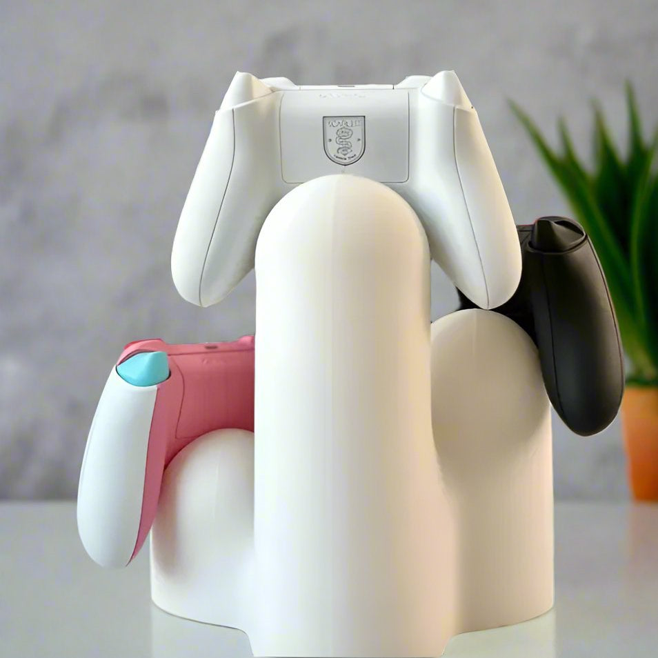 š® Modern Triple Controller Stand ā Sleek Holder for PS, PS5, Switch, Xbx & More 3D Printed In Multiple Color Options š®