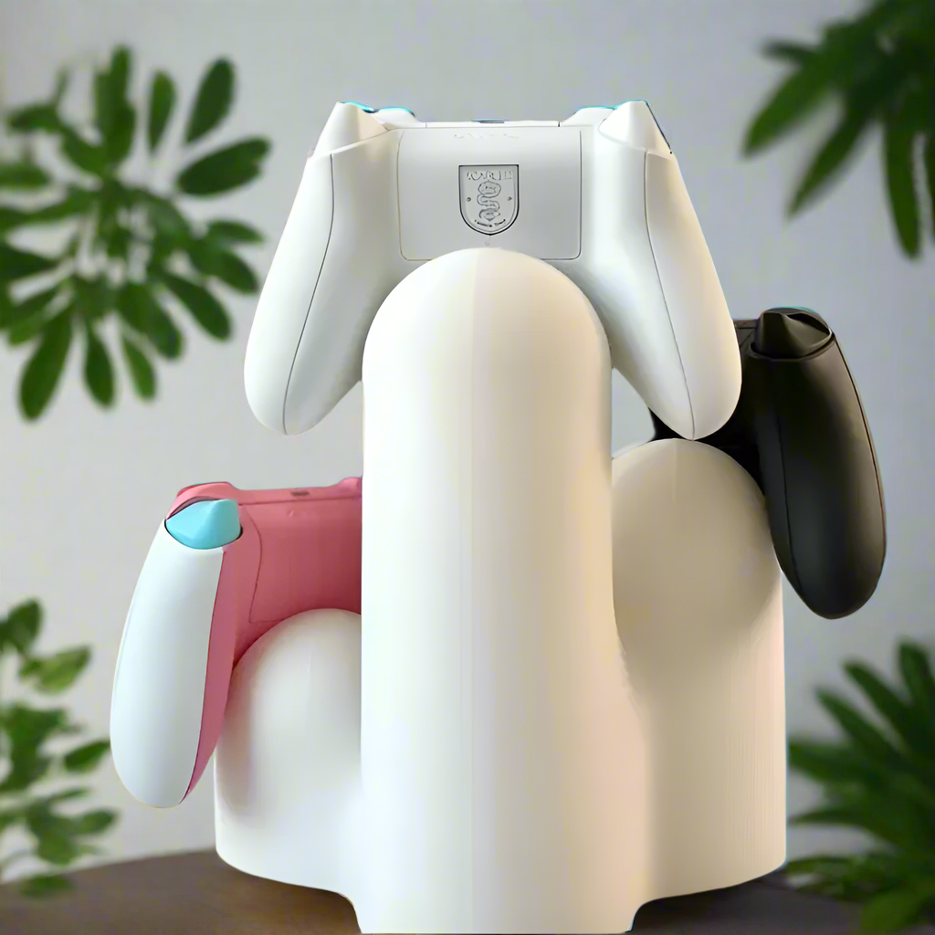š® Modern Triple Controller Stand ā Sleek Holder for PS, PS5, Switch, Xbx & More 3D Printed In Multiple Color Options š®