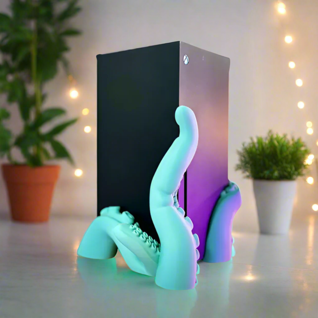 🐙 Tentacle Xbx Console Holder Whimsical & Functional Gaming Accessory 3D Printed In Multiple Color Options🎮