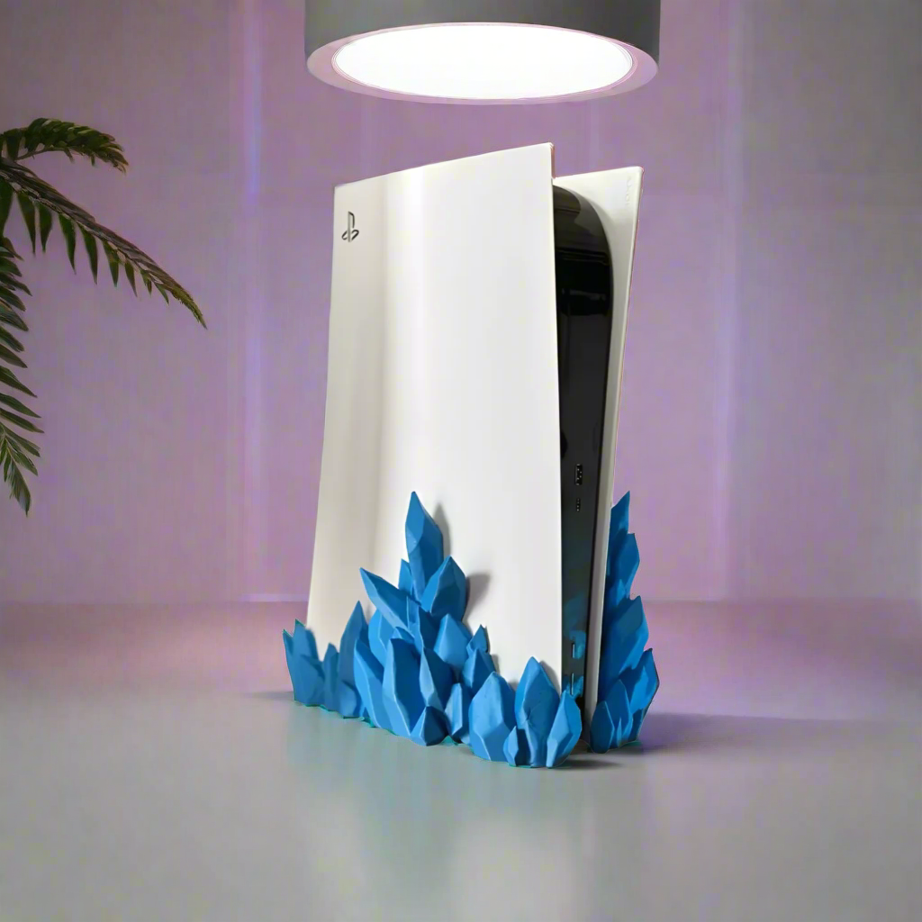 💎Crystal PS5 Dock – Sleek & Functional Gaming Accessory 3D Printed In Multiple Color Options🎮