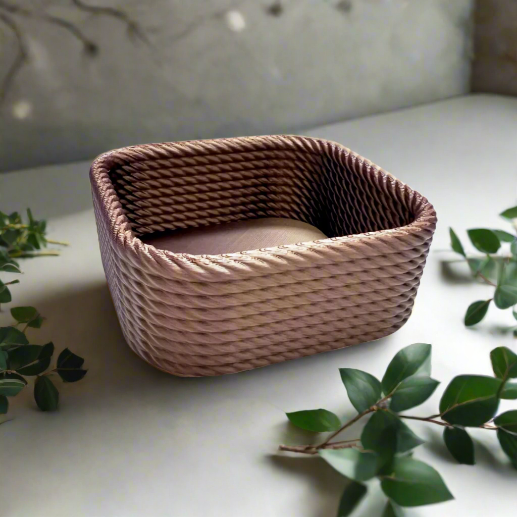 🧺 Modern Rope Basket – Stylish Storage for a Tidy, Elevated Home 3D Printed In Multiple Color Options