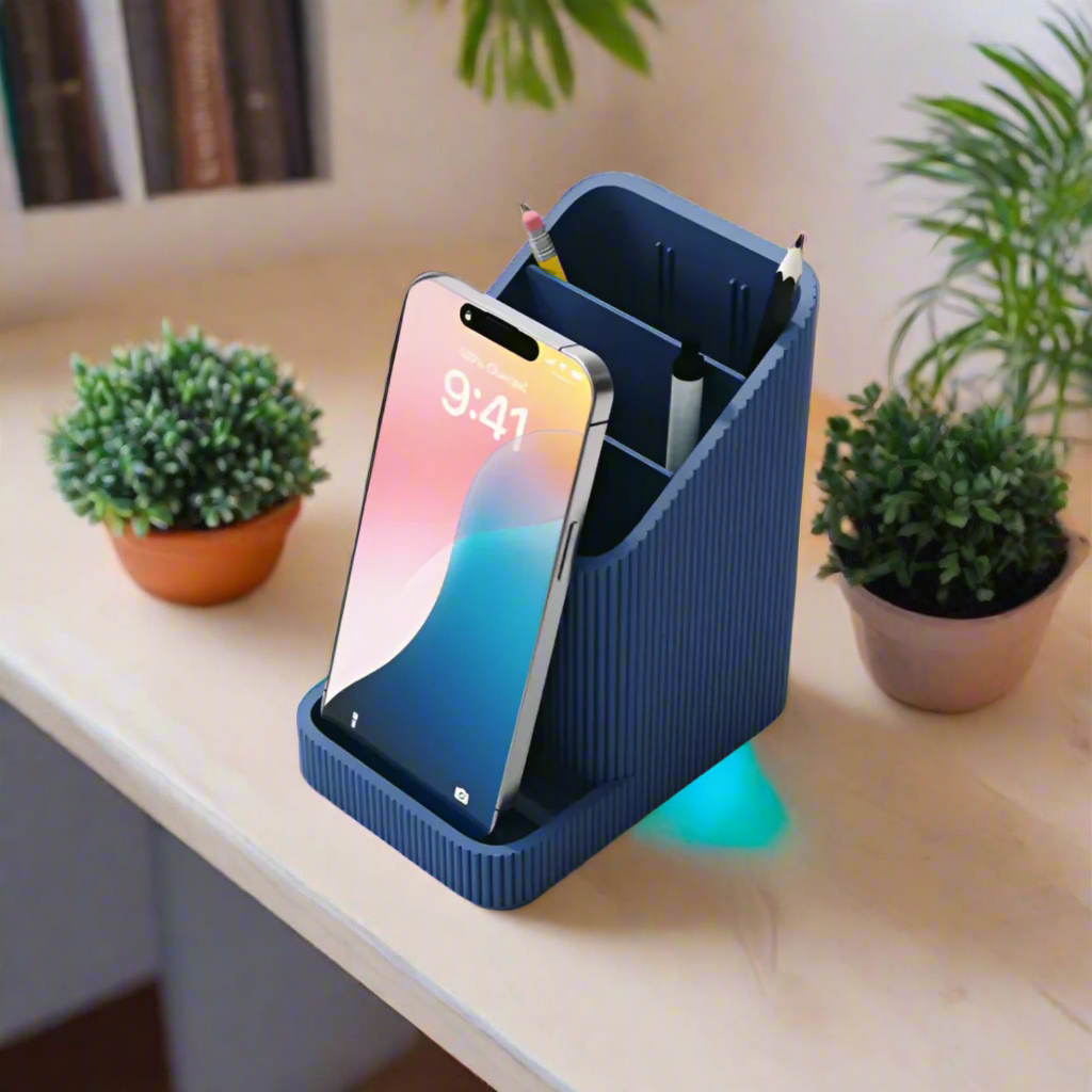 📱 Phone Holder & Desk Organizer – All-in-One Workspace Solution! 3D Printed In Multiple Color Options✏️