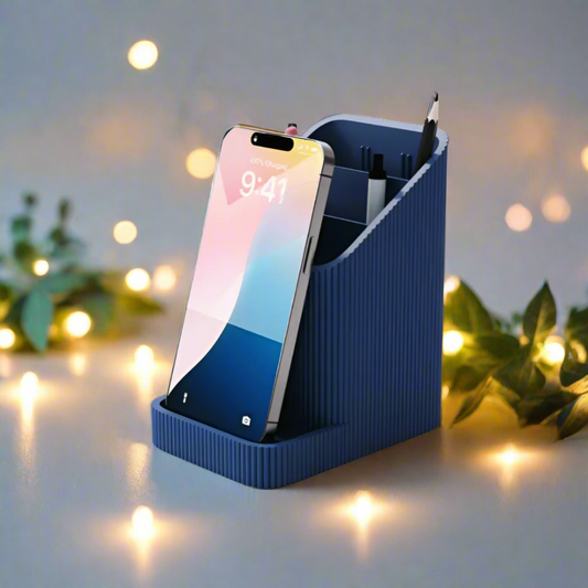 📱 Phone Holder & Desk Organizer – All-in-One Workspace Solution! 3D Printed In Multiple Color Options✏️