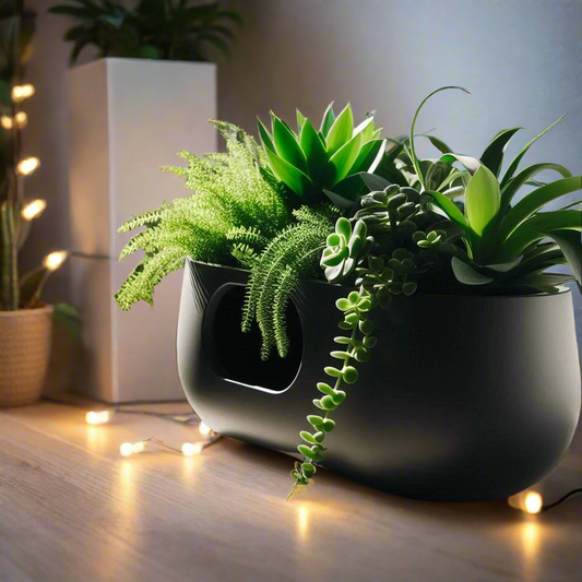 πΏ Self-Watering Geometric Planter β Modern Design for Effortless Indoor Gardening 3D Printed In Multiple Color Options