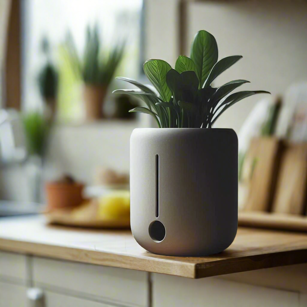🌱 Minimalist Round Self-Watering Planter – Smart Pot | Effortless Plant Care 3D Printed In Multiple Color Options 💧