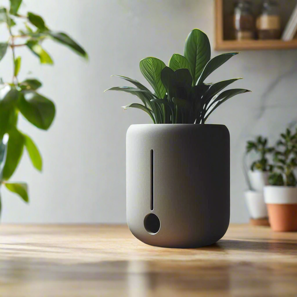 🌱 Minimalist Round Self-Watering Planter – Smart Pot | Effortless Plant Care 3D Printed In Multiple Color Options 💧