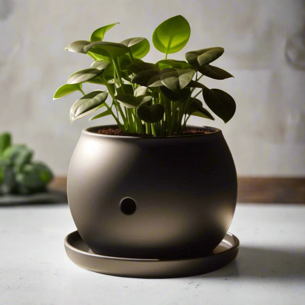 ๐ฟ Self-Watering Round Plant Pot โ Effortless Greenery, Elevated 3D Printed In Multiple Color Options ๐ง