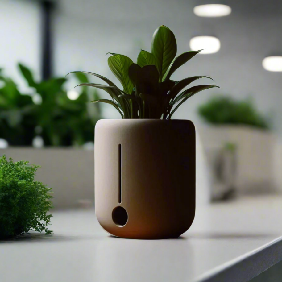 🌱 Minimalist Round Self-Watering Planter – Smart Pot | Effortless Plant Care 3D Printed In Multiple Color Options 💧