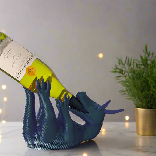 🍷Dragon Wine Bottle Holder – Majestic Fantasy Decor for Wine Lovers 3D Printed In Multiple Color Options🐉