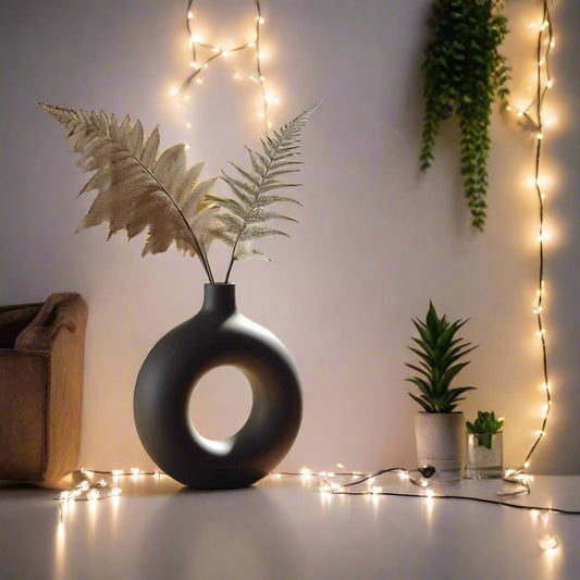 🏡 Nordic Circular Hollow Vase – Minimalist Scandinavian Decor 3D Printed In Multiple Color Options