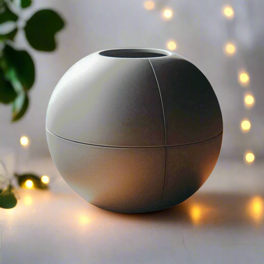 ⚪ Designer Round Ball Vase – Modern Minimalist Elegance 3D Printed In Multiple Color Options
