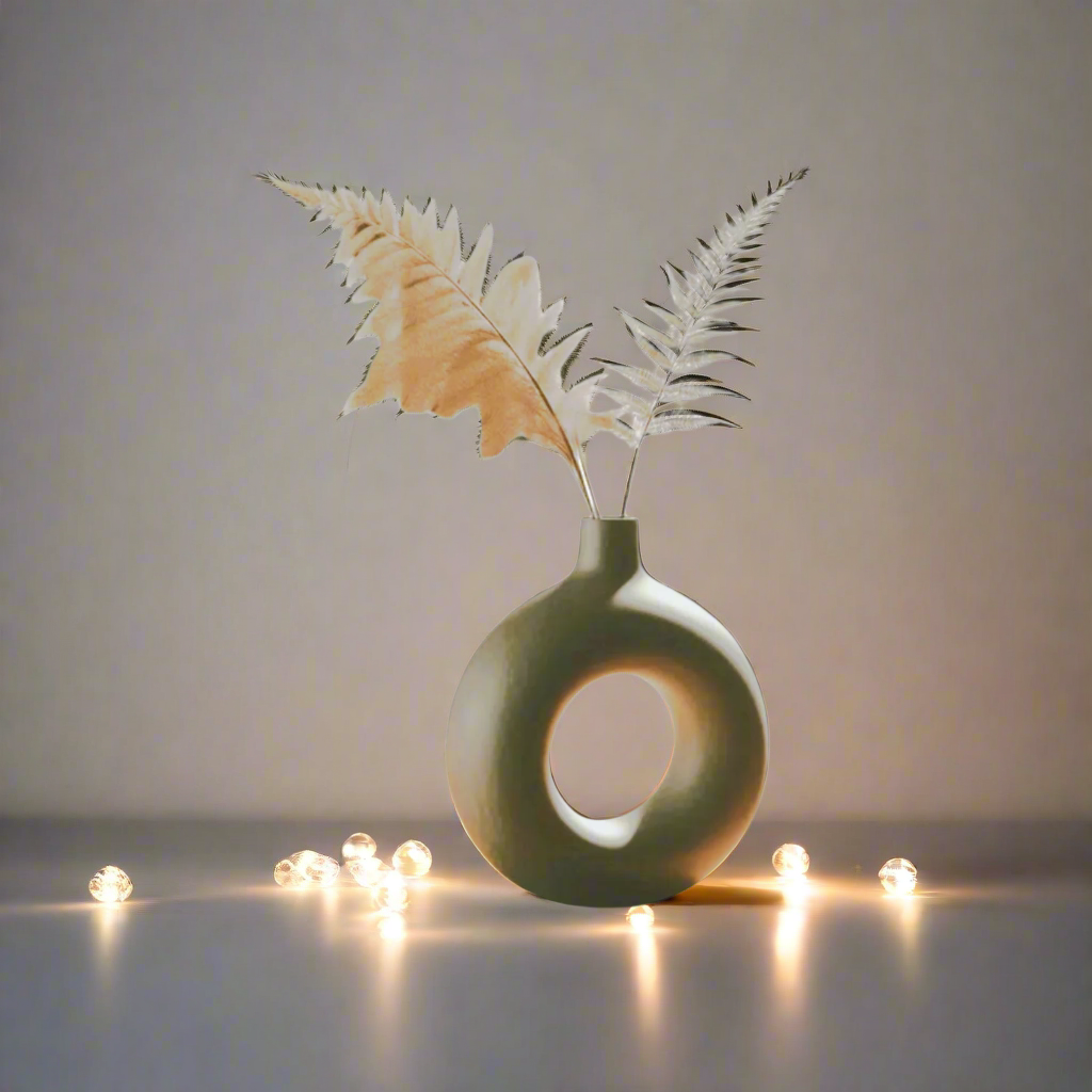 π‘ Nordic Circular Hollow Vase β Minimalist Scandinavian Decor 3D Printed In Multiple Color Options