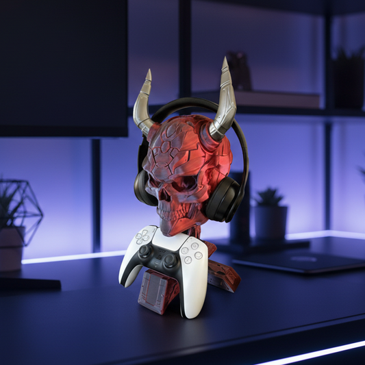 Epic Skull Controller & Headset Display Stand | 3D Printed In Multiple Color Options