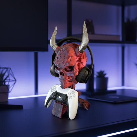 Epic Skull Controller & Headset Display Stand | 3D Printed In Multiple Color Options