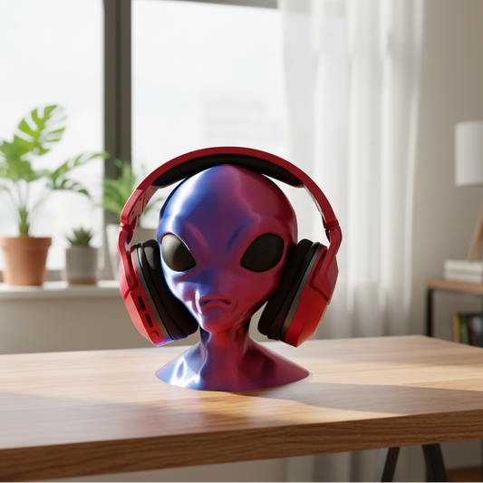 Alien Headphone Stand | Gaming Gear & Desk Decor | 3D Printed In Multiple Color Options