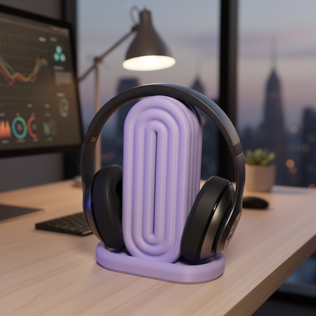 Rainbow Headphone Holder | Desk & Wall Mount | 3D Printed In Multiple Color Options