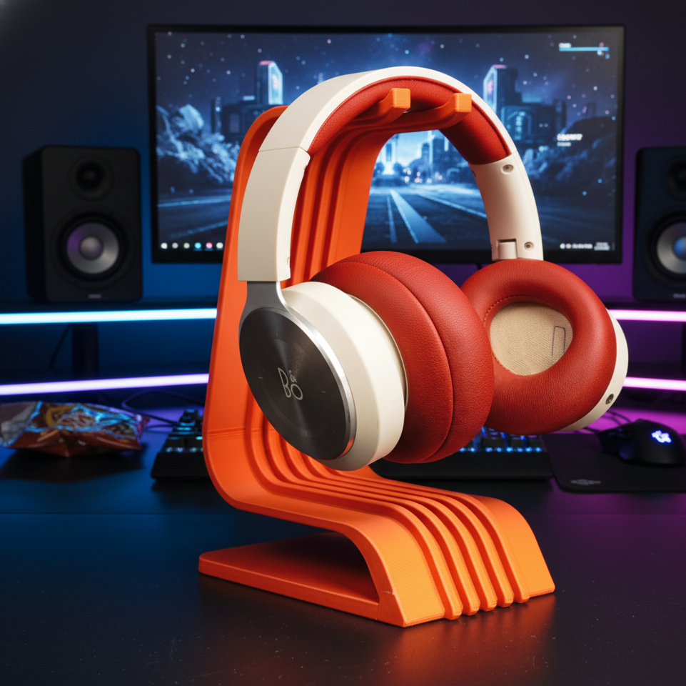 Modern Headphone Display Stand | Eco-Friendly | Sleek Design | 3D Printed In Multiple Color Options