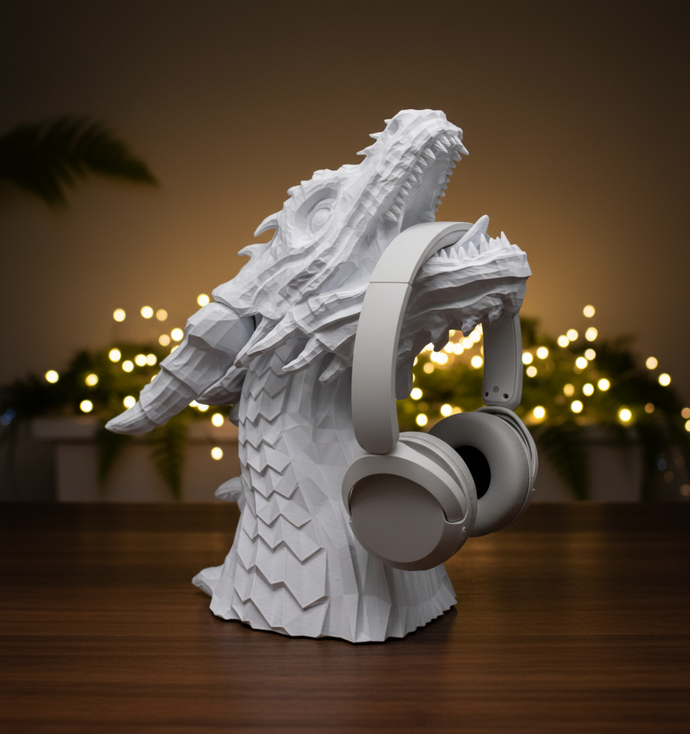 Mythic Dragon Headphone Stand | Gamer Headset Holder | 3D Printed In Multiple Color Options