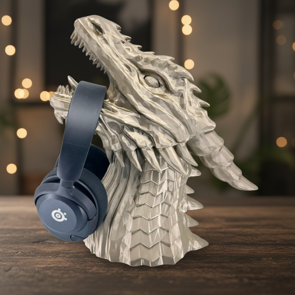 Mythic Dragon Headphone Stand | Gamer Headset Holder | 3D Printed In Multiple Color Options