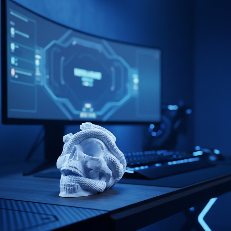 š Venomous Vibes Skull Headphone Stand | Gothic Desk Decor | 3D Printed In Multiple Color Options