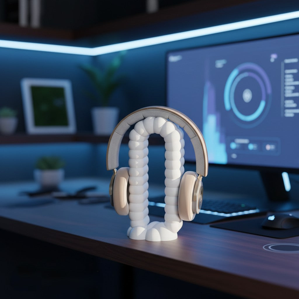 āļø Cloud Headphone Stand: Aesthetic Desk Organizer | 3D Printed In Multiple Color Options