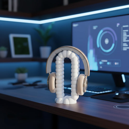 ☁️ Cloud Headphone Stand: Aesthetic Desk Organizer | 3D Printed In Multiple Color Options