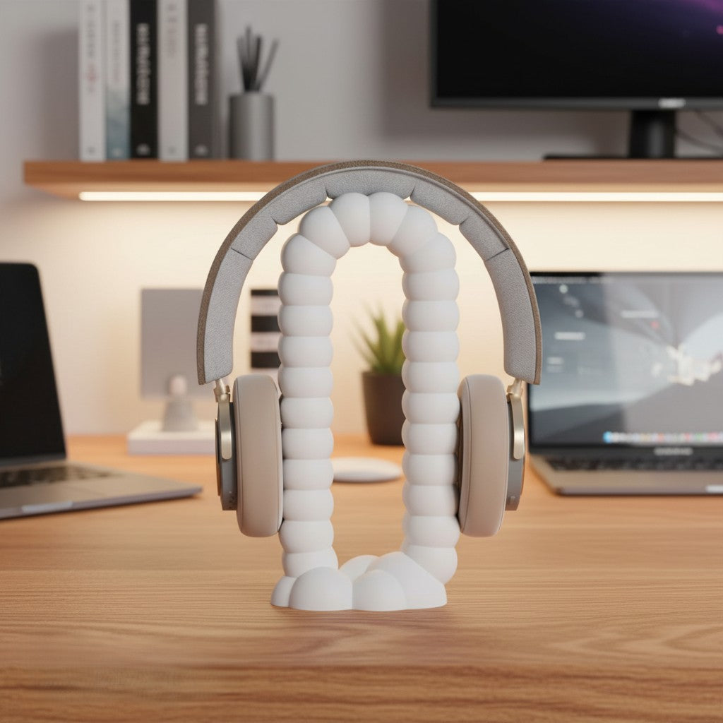 āļø Cloud Headphone Stand: Aesthetic Desk Organizer | 3D Printed In Multiple Color Options