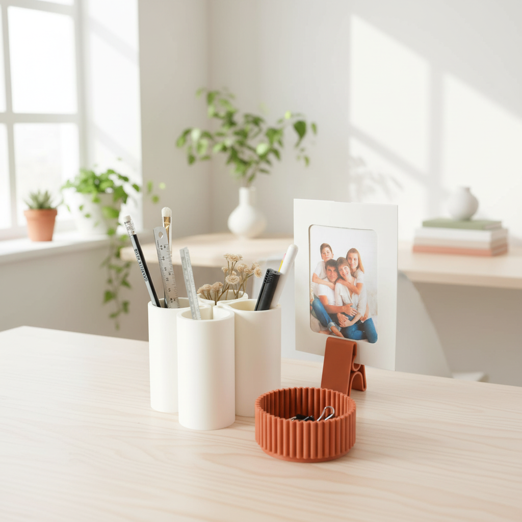 ⨠Quartet Sustainable Desk Organizer ā Elevate Your Space! | 3D Printed In Multiple Color Options