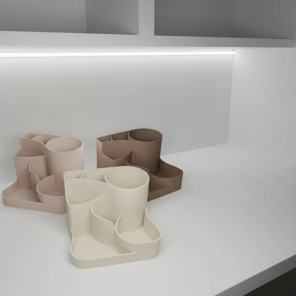 ✨ Declutter Your Desk: 7-Compartment Minimalist Organizer | 3D Printed In Multiple Color Options