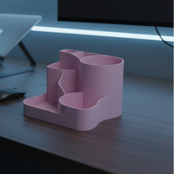 ✨ Declutter Your Desk: 7-Compartment Minimalist Organizer | 3D Printed In Multiple Color Options