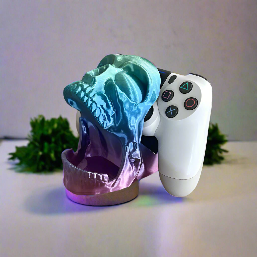 ๐ SCREAMING SKULL CONTROLLER HOLDER โ Gothic Gaming Gear | Multi-Console Fit 3D Printed In Multiple Color Options ๐ฎ