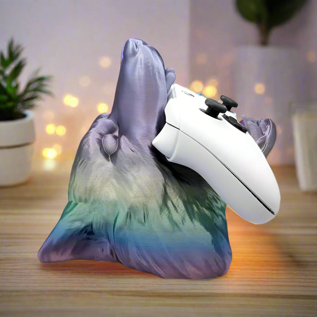 WOLF HEAD CONTROLLER HOLDER – Wall Mount Edition Gaming Shrine | 3D Printed In Multiple Color Options🎮🎧