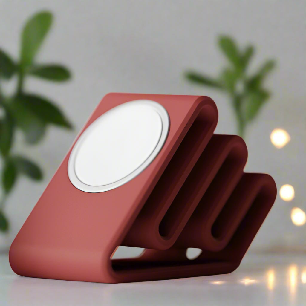 🐍 Serpentine Mag Safe Charger Stand – Fun Meets Function for Your Desk or Nightstand 3D Printed In Multiple Color Options