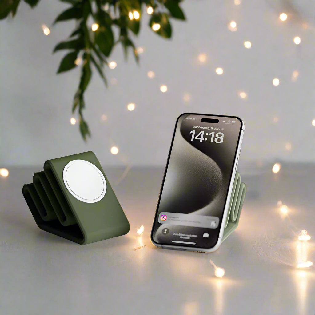🐍 Serpentine Mag Safe Charger Stand – Fun Meets Function for Your Desk or Nightstand 3D Printed In Multiple Color Options
