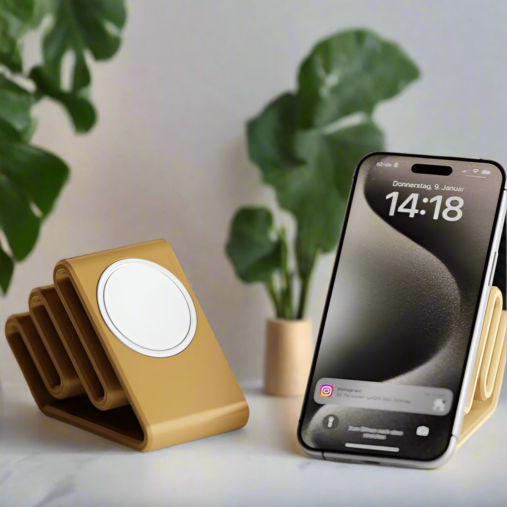 🐍 Serpentine Mag Safe Charger Stand – Fun Meets Function for Your Desk or Nightstand 3D Printed In Multiple Color Options