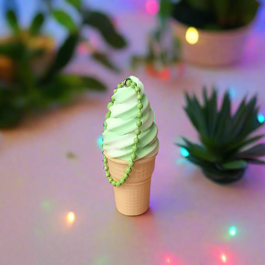 🍦 Eco-Friendly Ice Cream Cone Keychain – Sweet Style, Sustainable Soul 3D printed In Multiple Color Options🍧