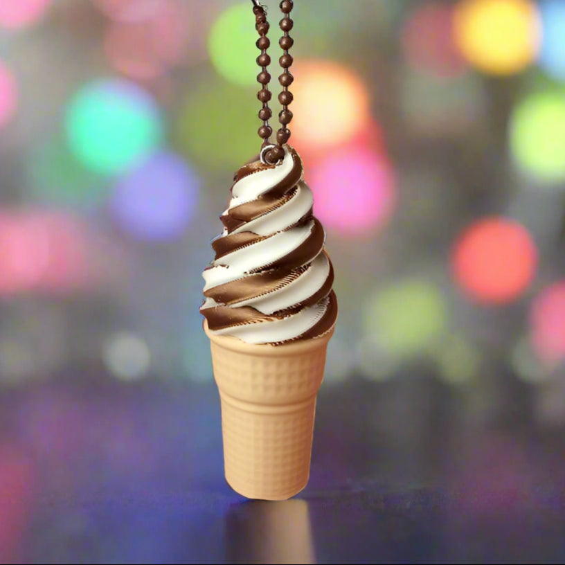 🍦 Eco-Friendly Ice Cream Cone Keychain – Sweet Style, Sustainable Soul 3D printed In Multiple Color Options🍧