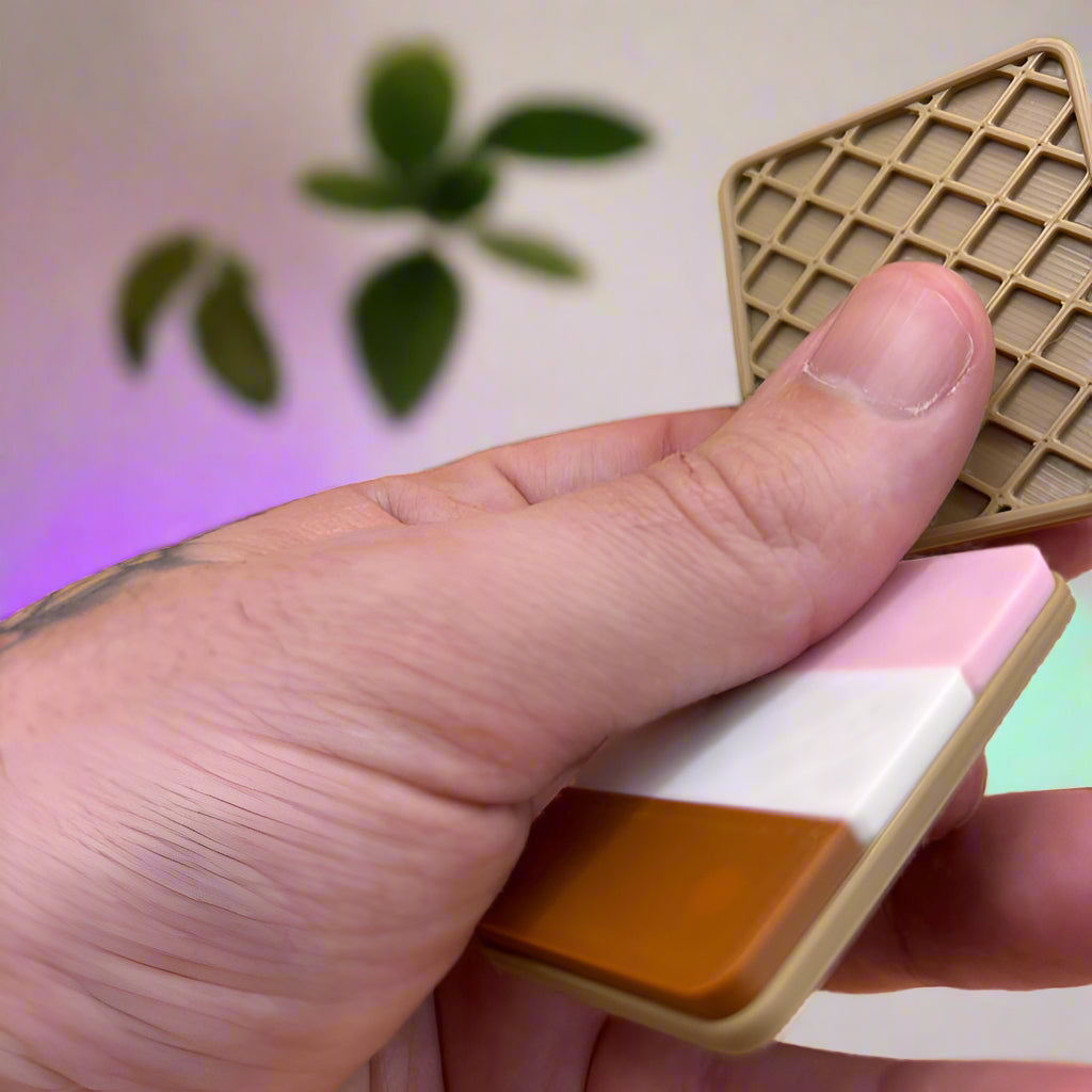 🍦 Neapolitan Ice Cream Sandwich Fidget Slider – Sweet Stress Relief in Your Pocket 3D printed In Multiple Color Options🎀✨