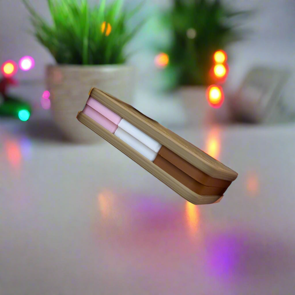 🍦 Neapolitan Ice Cream Sandwich Fidget Slider – Sweet Stress Relief in Your Pocket 3D printed In Multiple Color Options🎀✨