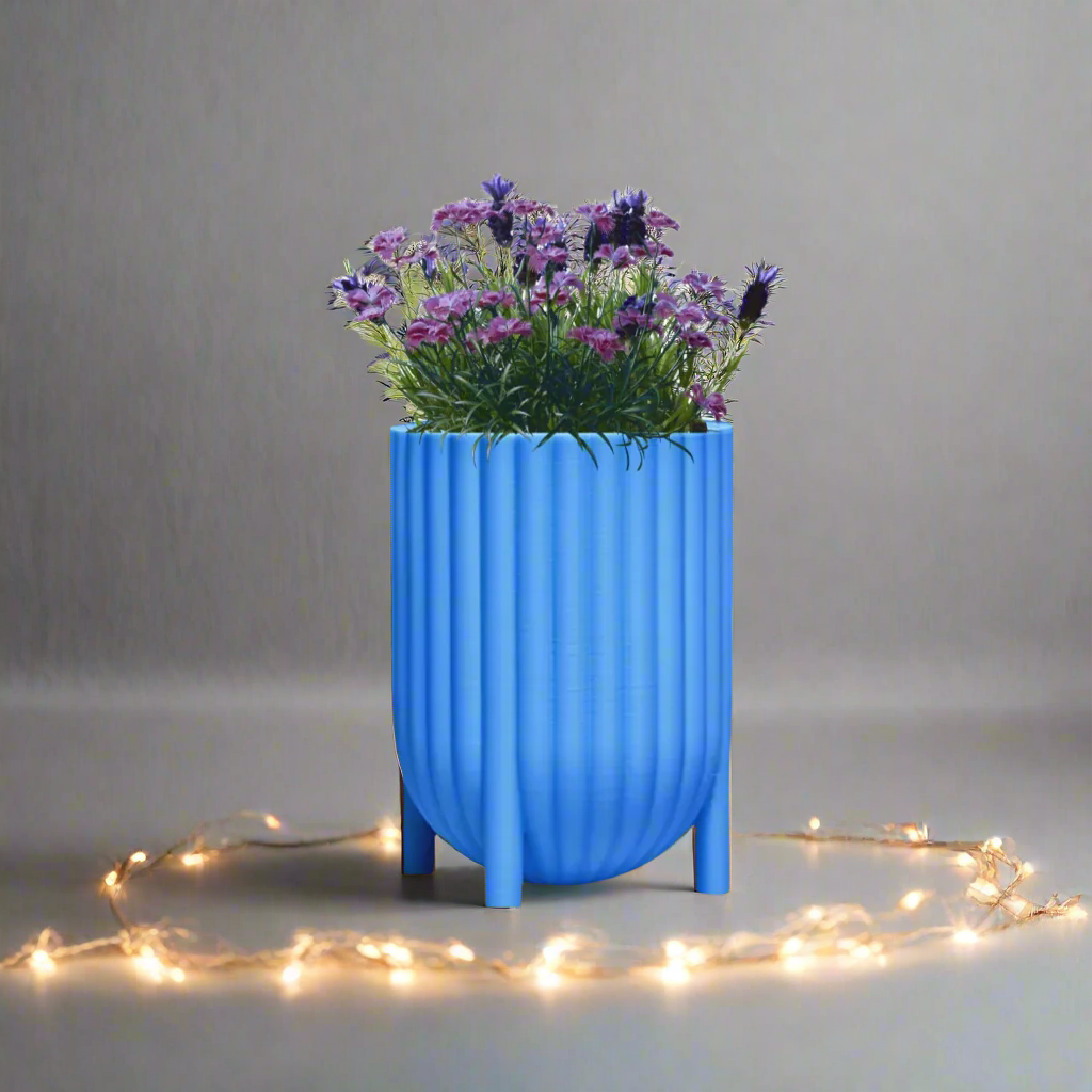 πΏ Large Ribbed Planter β Stylish & Functional for Your Favorite Plants 3D Printed In Multiple Color Options