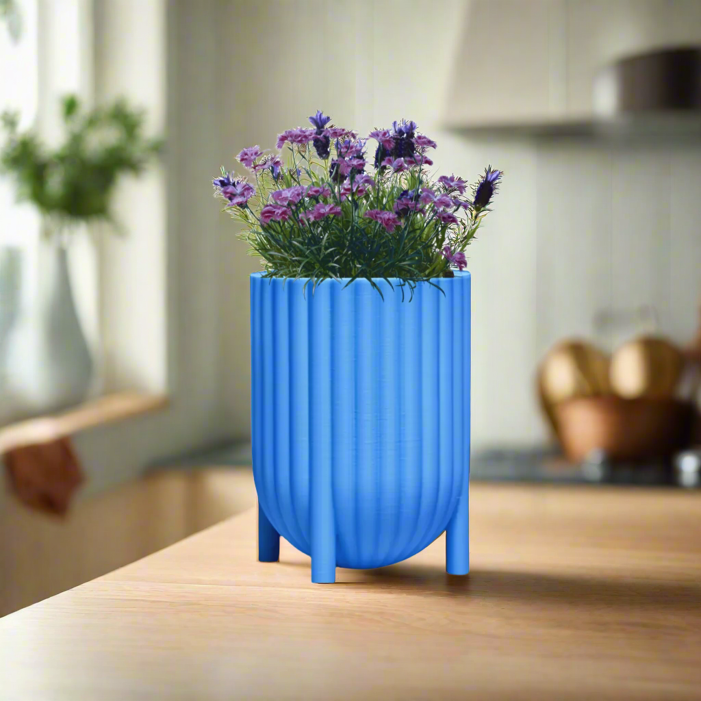 πΏ Large Ribbed Planter β Stylish & Functional for Your Favorite Plants 3D Printed In Multiple Color Options