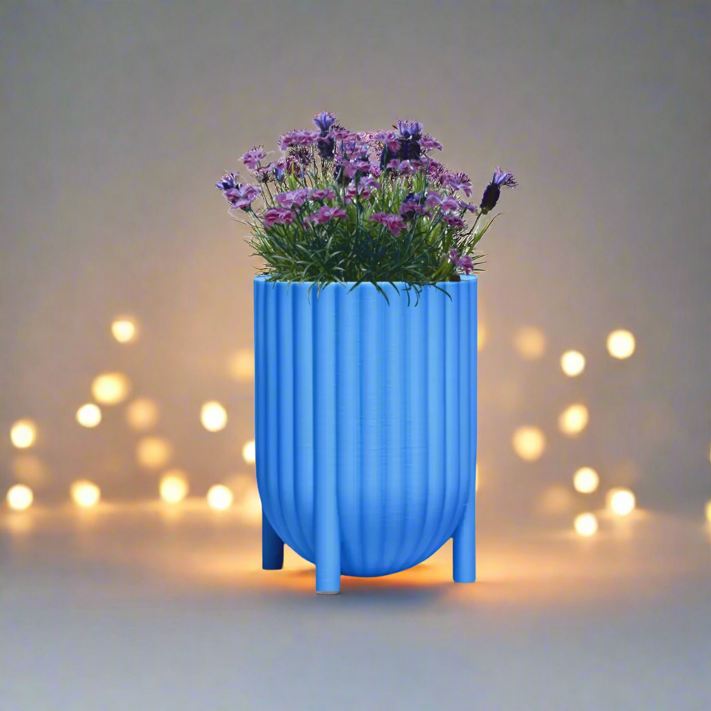 πΏ Large Ribbed Planter β Stylish & Functional for Your Favorite Plants 3D Printed In Multiple Color Options