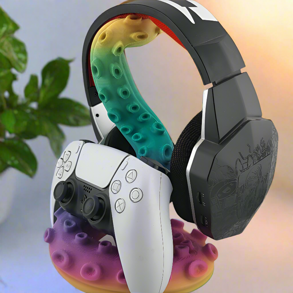 🎧 Universal Tentacle Headphone & Controller Holder 3D Printed In Multiple Color Options