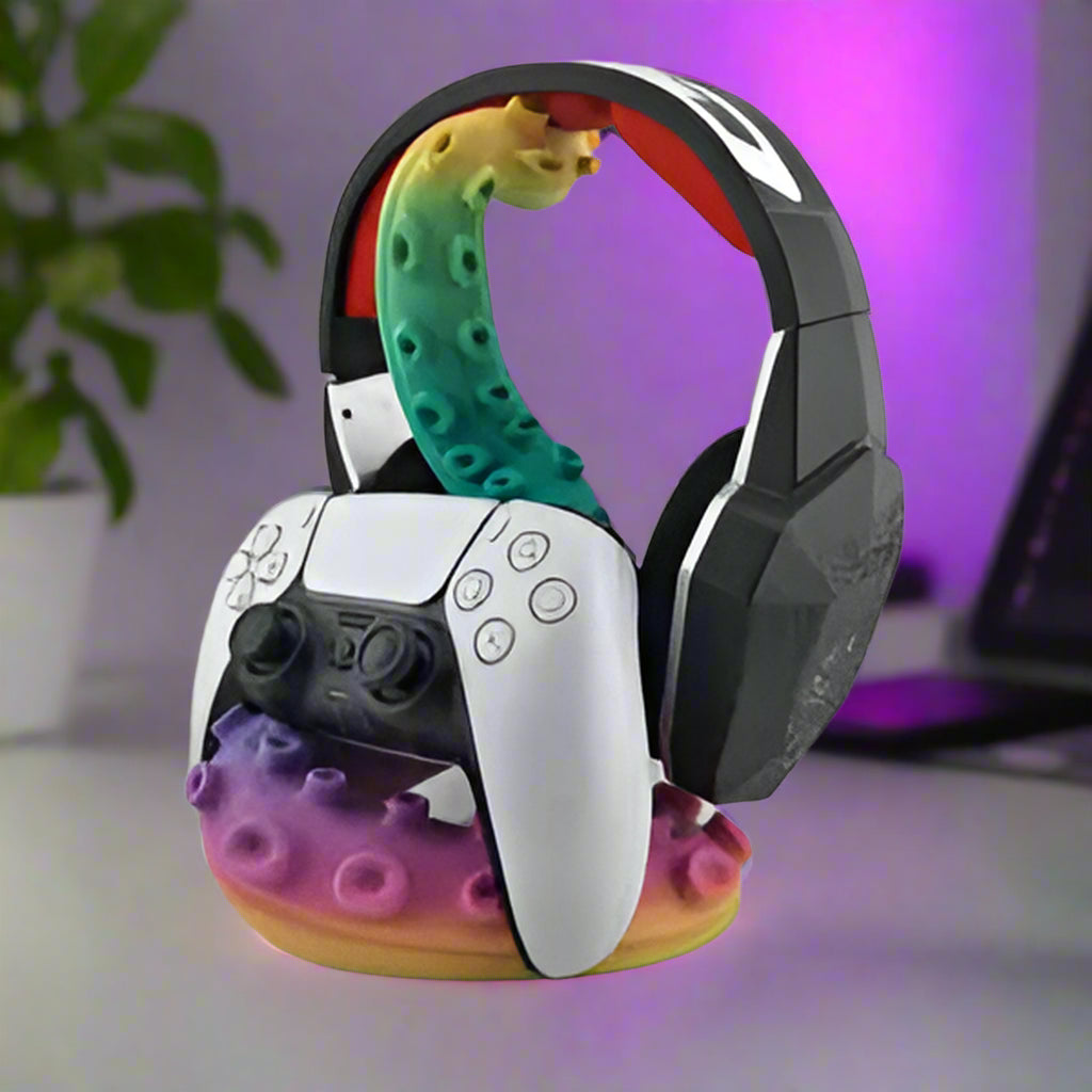 🎧 Universal Tentacle Headphone & Controller Holder 3D Printed In Multiple Color Options